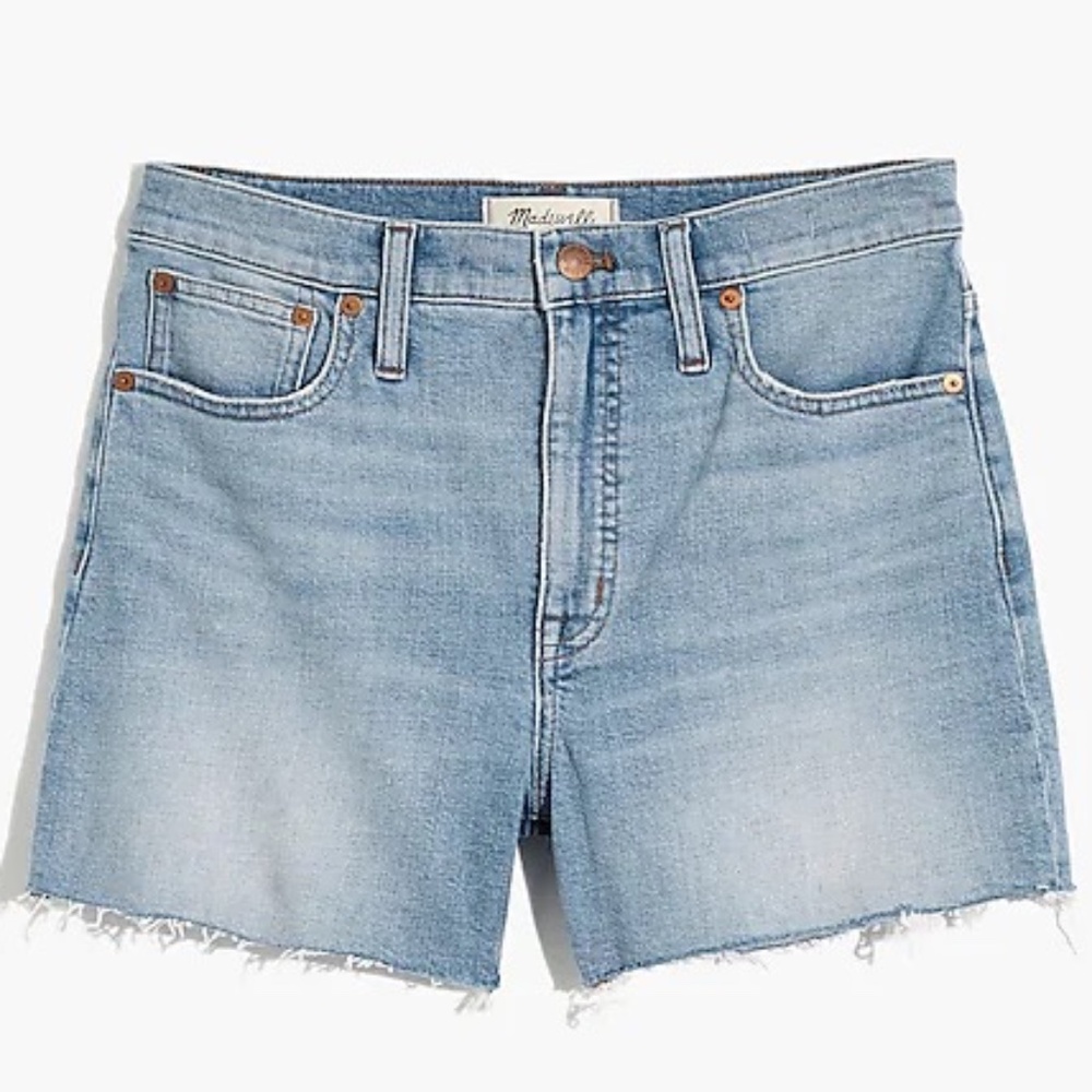 Madewell High-Rise Summerweight Denim Shorts in Watt Wash Size 31